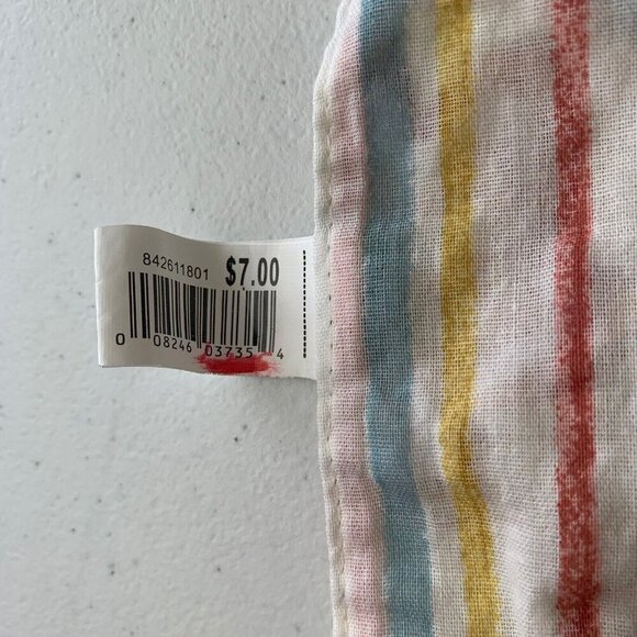 C & F Enterprises Yellow Floral Napkins Set of Three 16” Cotton Paisley Stripe - Picture 4 of 6